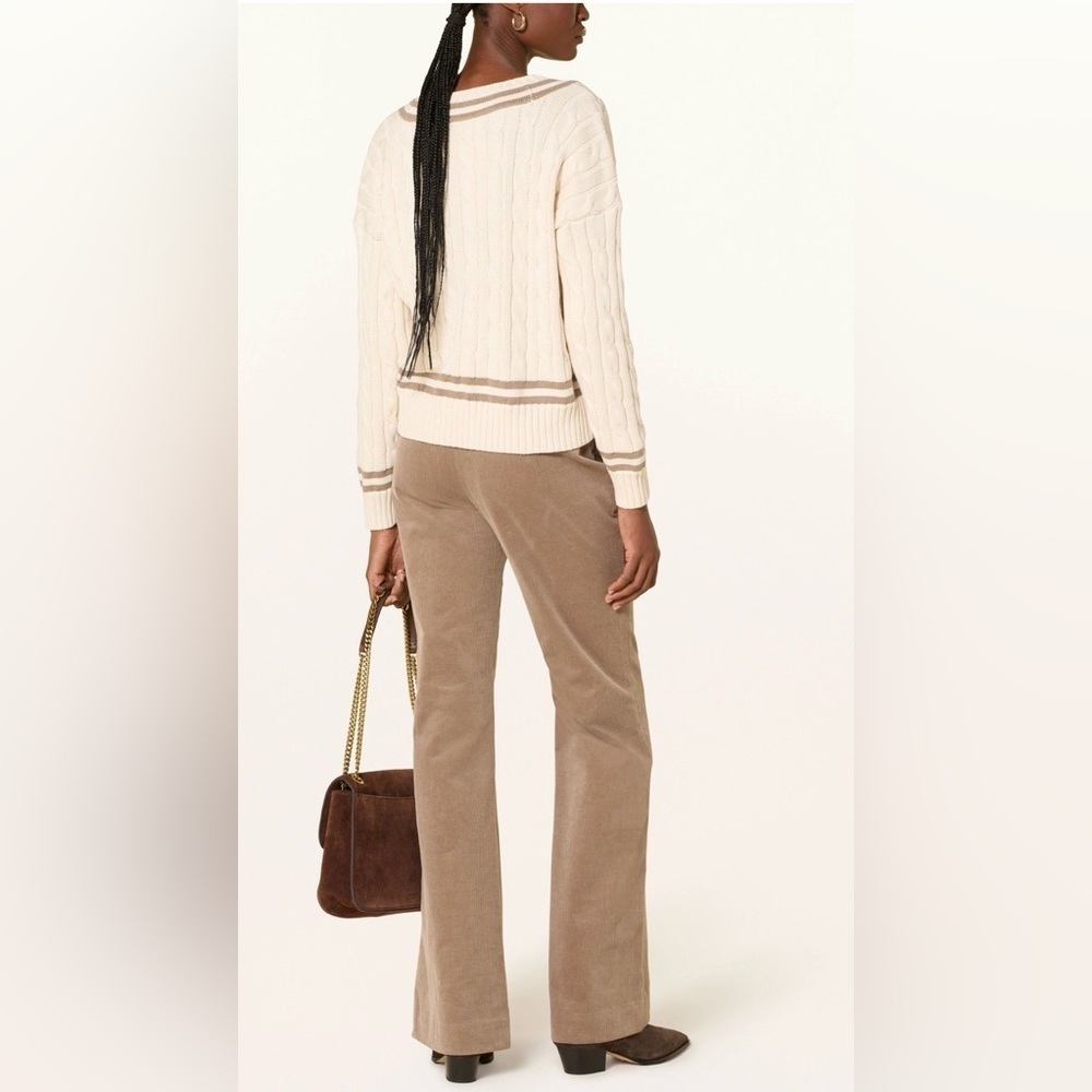 LAUREN RALPH LAUREN Taupe Corduroy High Rise Bootcut Pants 4 - Picture 2 of 16